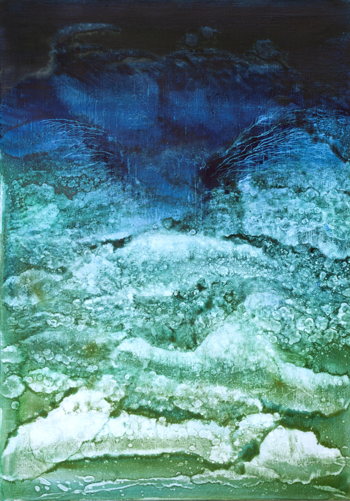 Moře – rozhovor větru s mořem (C. Debussy), 2012, olej, plátno, 100x100 cm